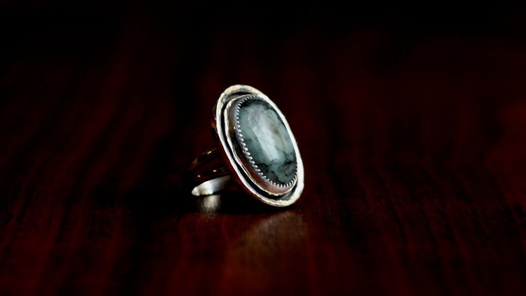 Sterling Silver Ring, Estate Sale Stone