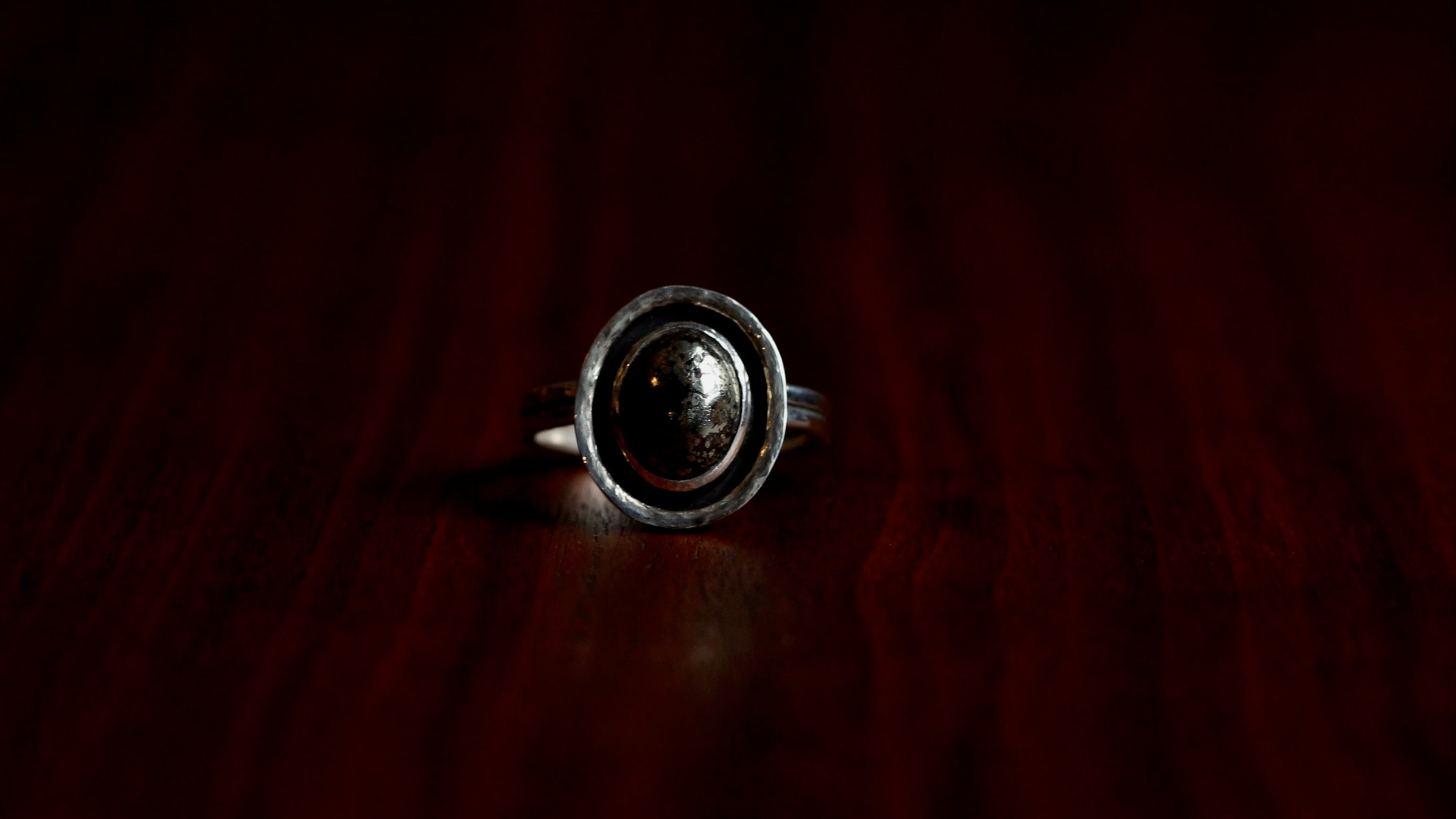 Sterling Silver Pyrite Ring