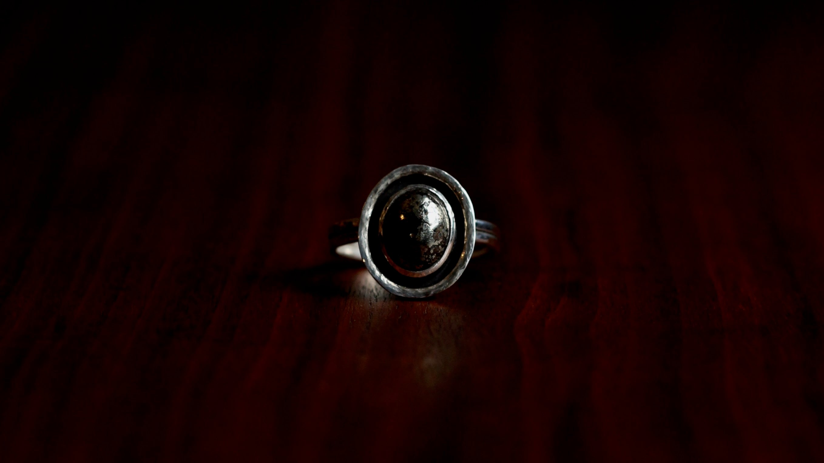 Sterling Silver Pyrite Ring