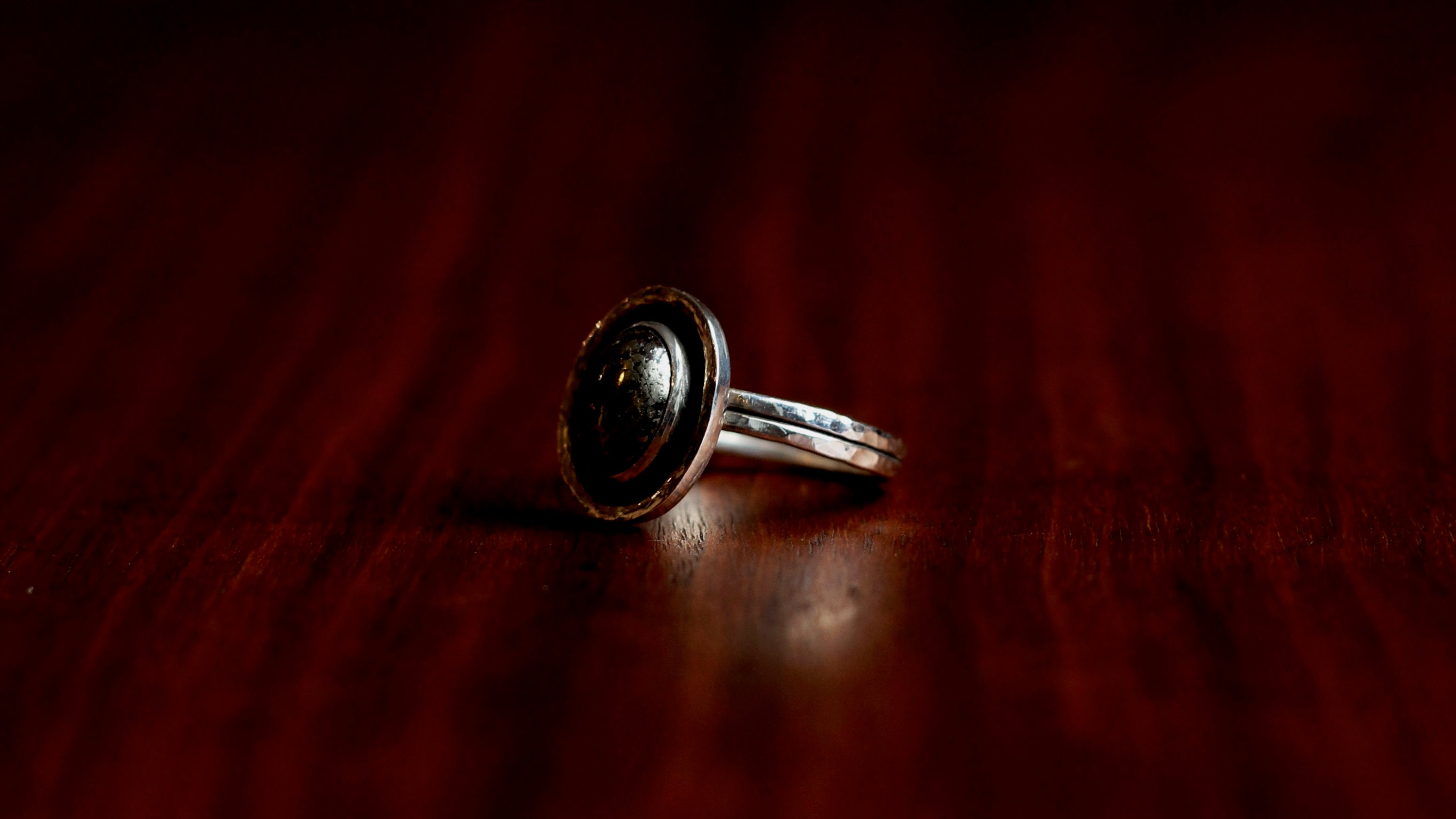 Sterling Silver Pyrite Ring