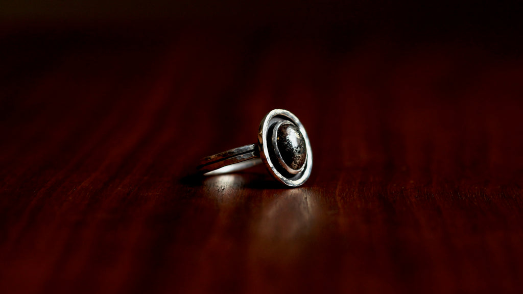 Sterling Silver Pyrite Ring