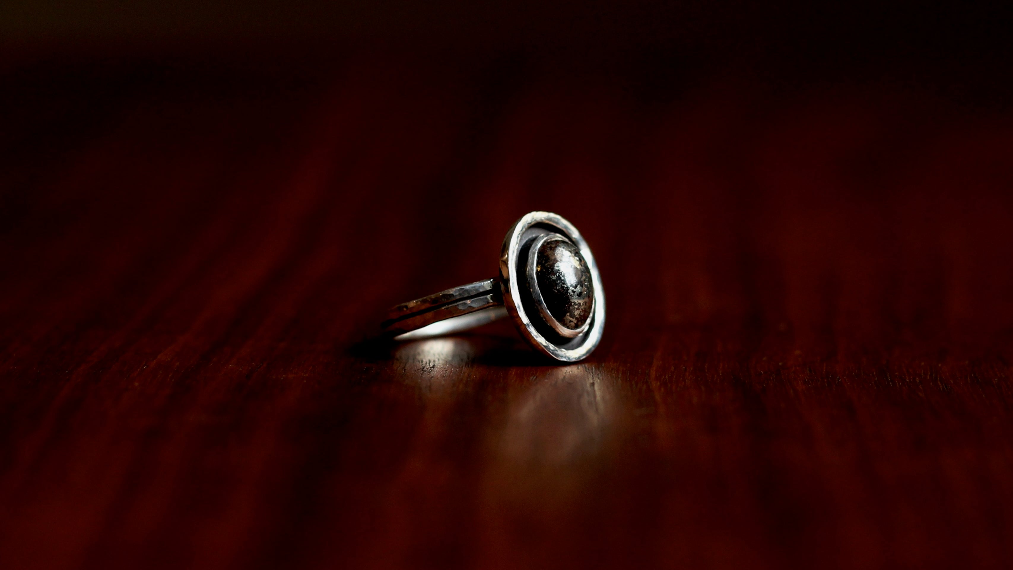 Sterling Silver Pyrite Ring
