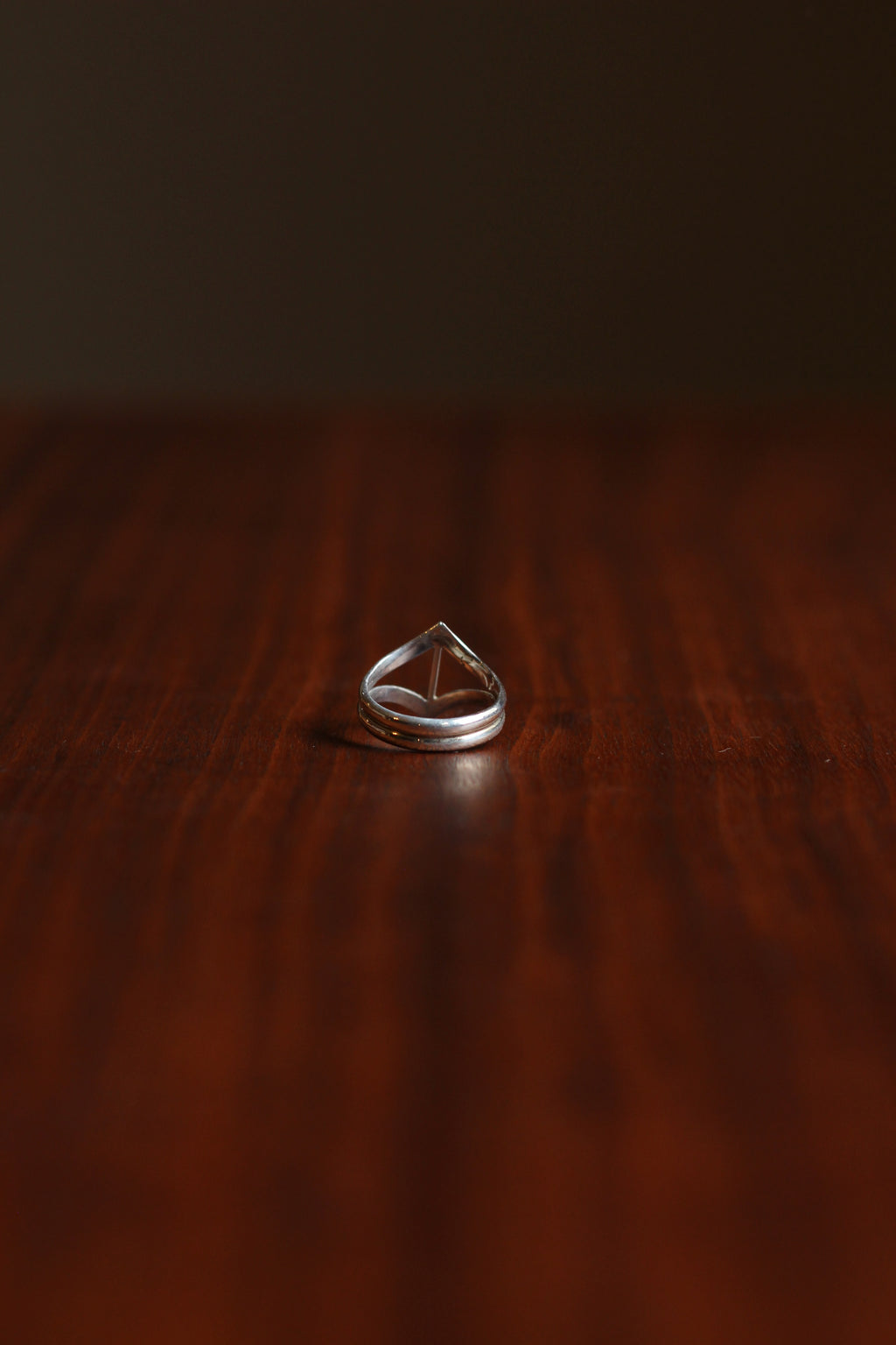 Sterling Silver Double V Ring