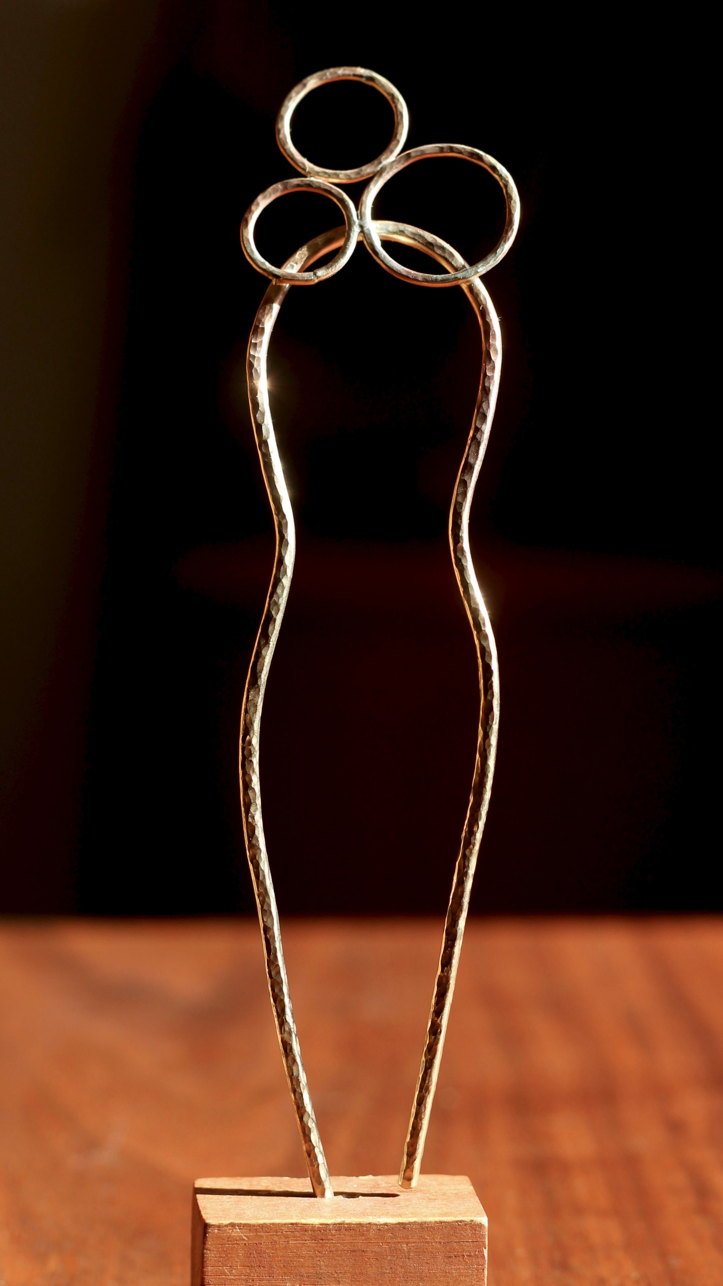 Brass Hair Pin - Bubbles