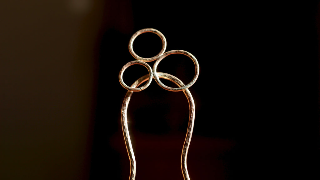 Brass Hair Pin - Bubbles