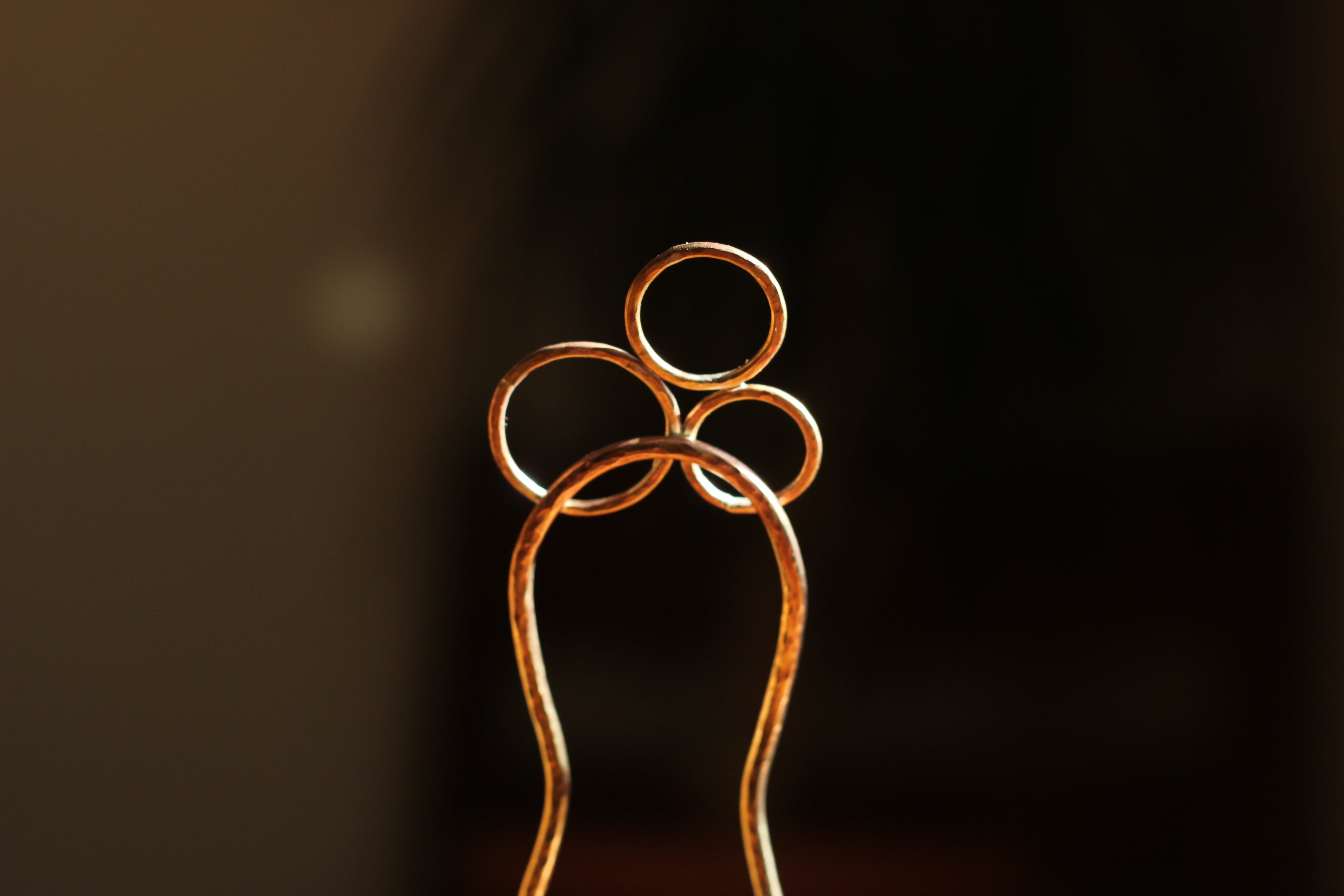Brass Hair Pin - Bubbles