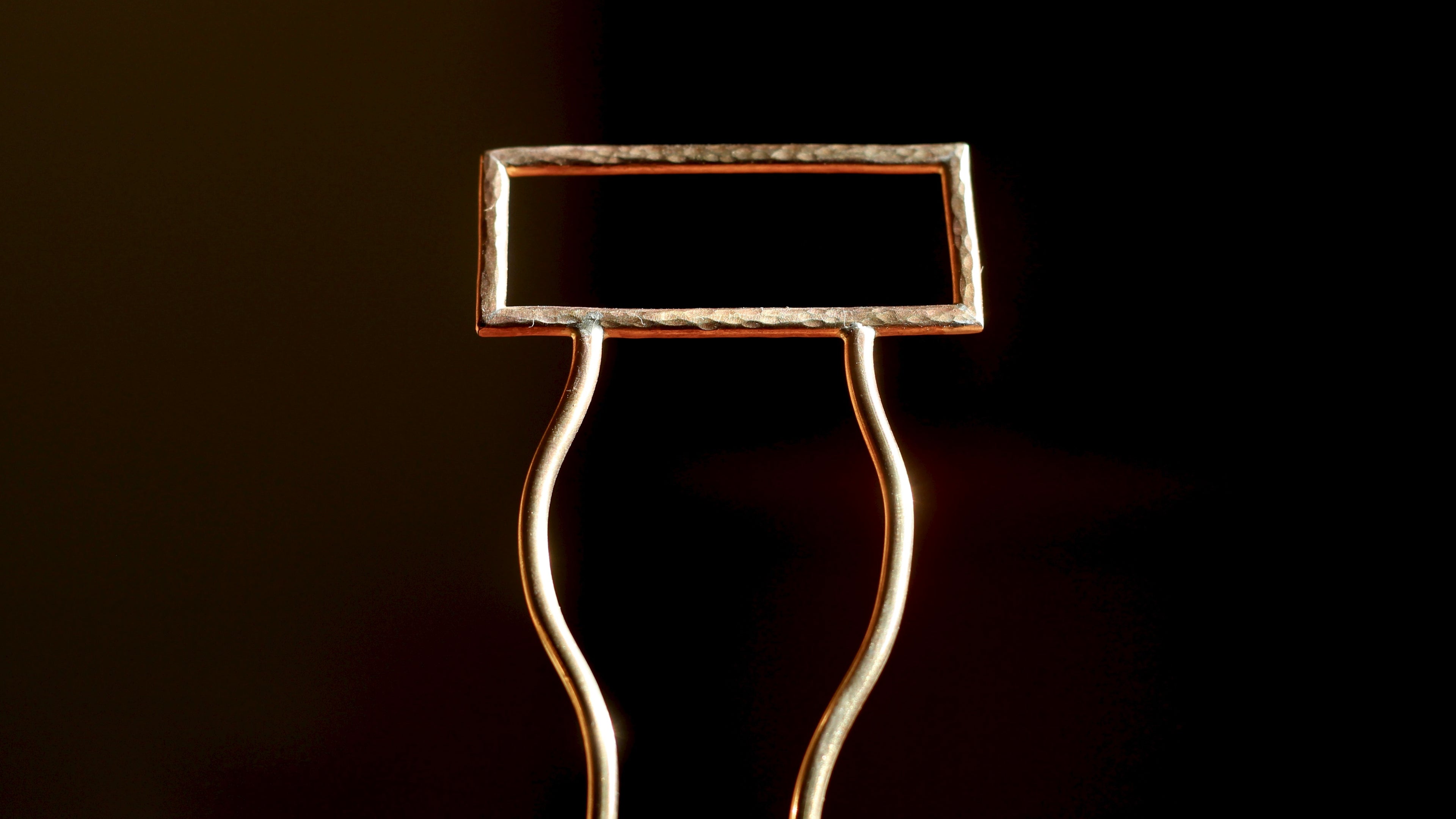 Brass Hair Pin - Minimalist Rectangle