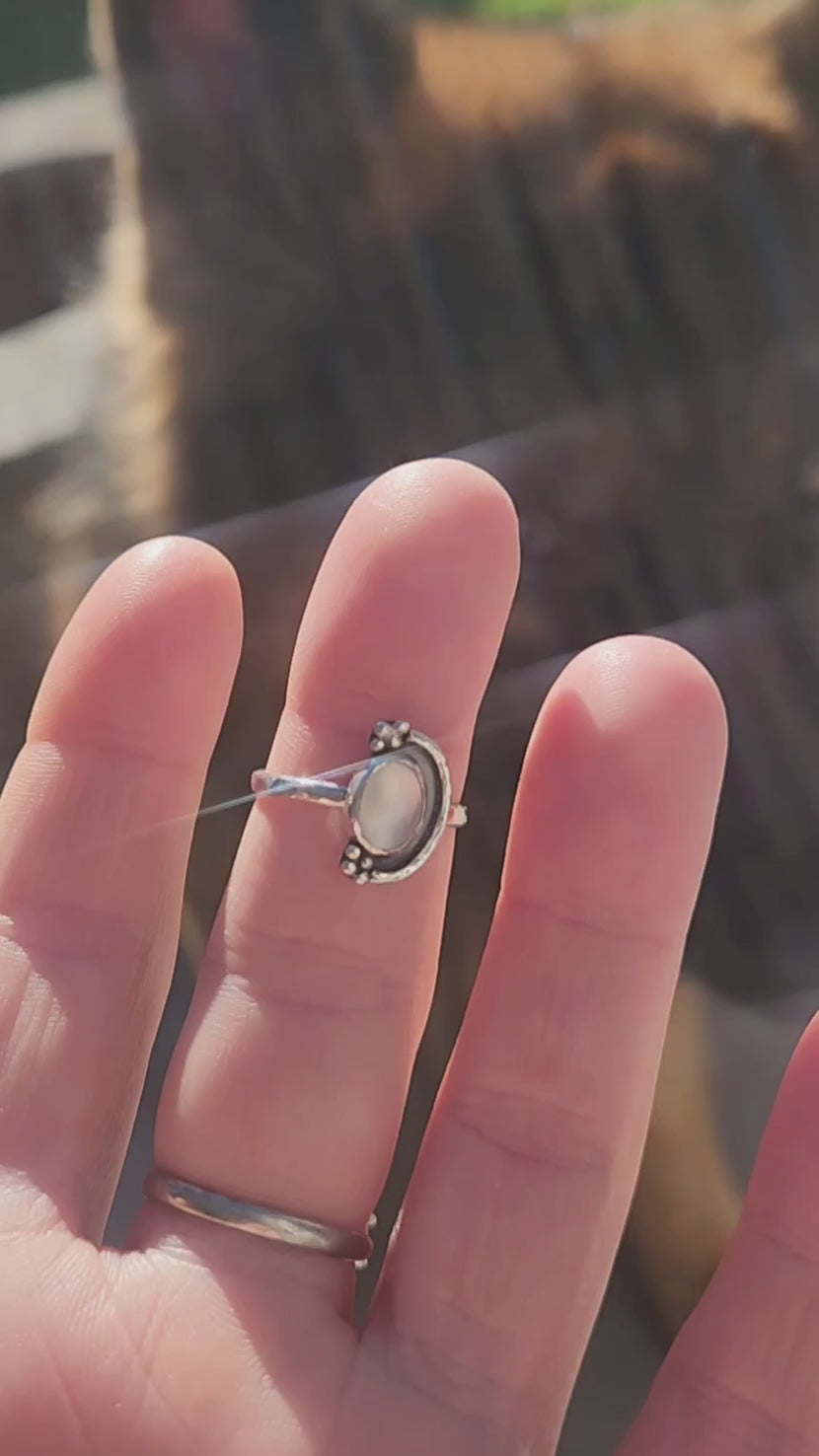 Sterling Silver Moonstone Ring
