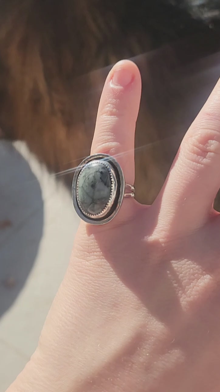 Sterling Silver Ring, Estate Sale Stone